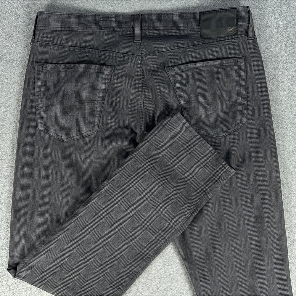 Adriano Goldschmied Pants Mens 36x32 Grey Glenn Plaid Everett Slim Quiet Luxury